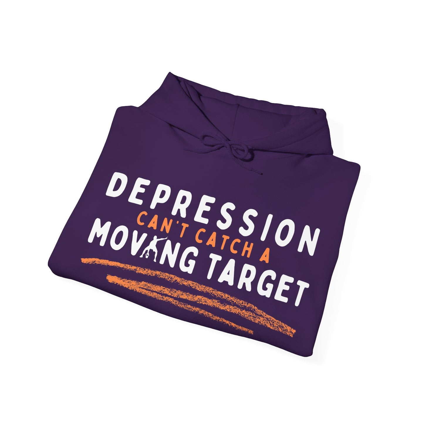 Depression can't catch a moving target Kettlebell hoodie
