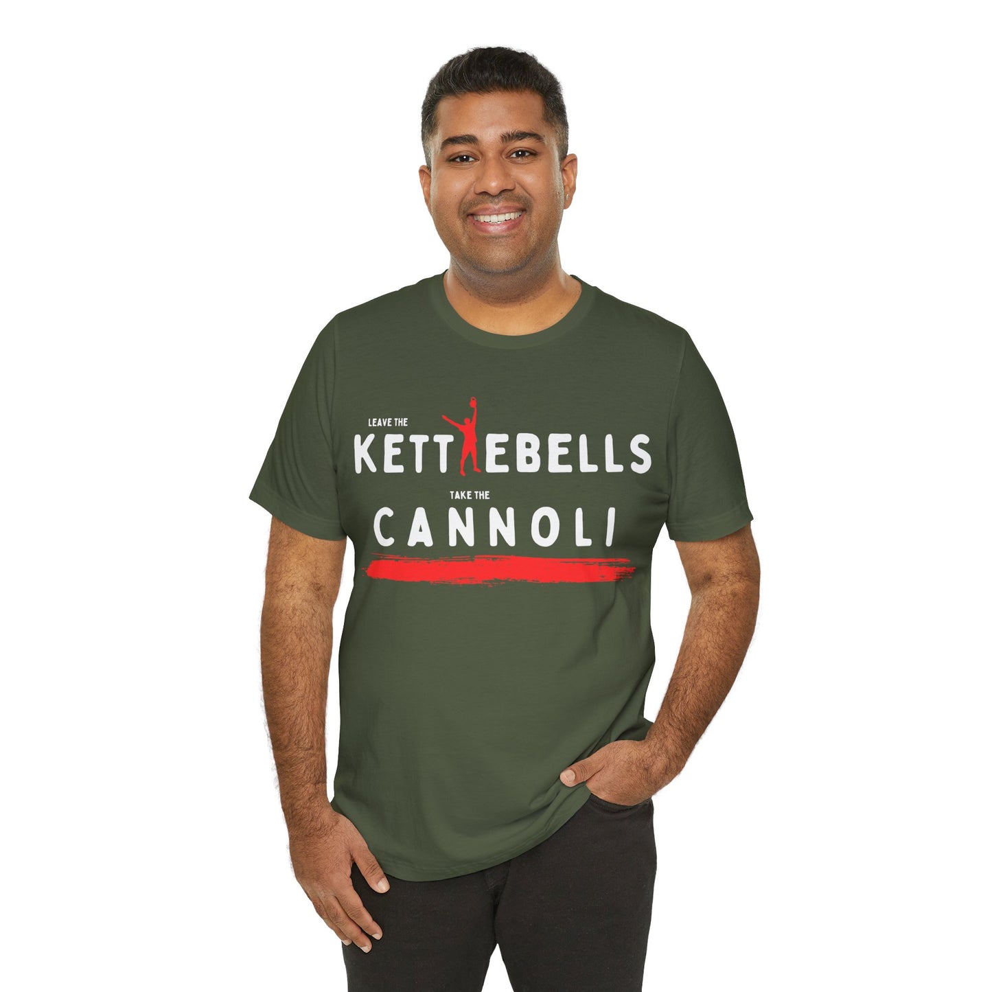 Leave the Kettlebells take the Cannoli (male figure)